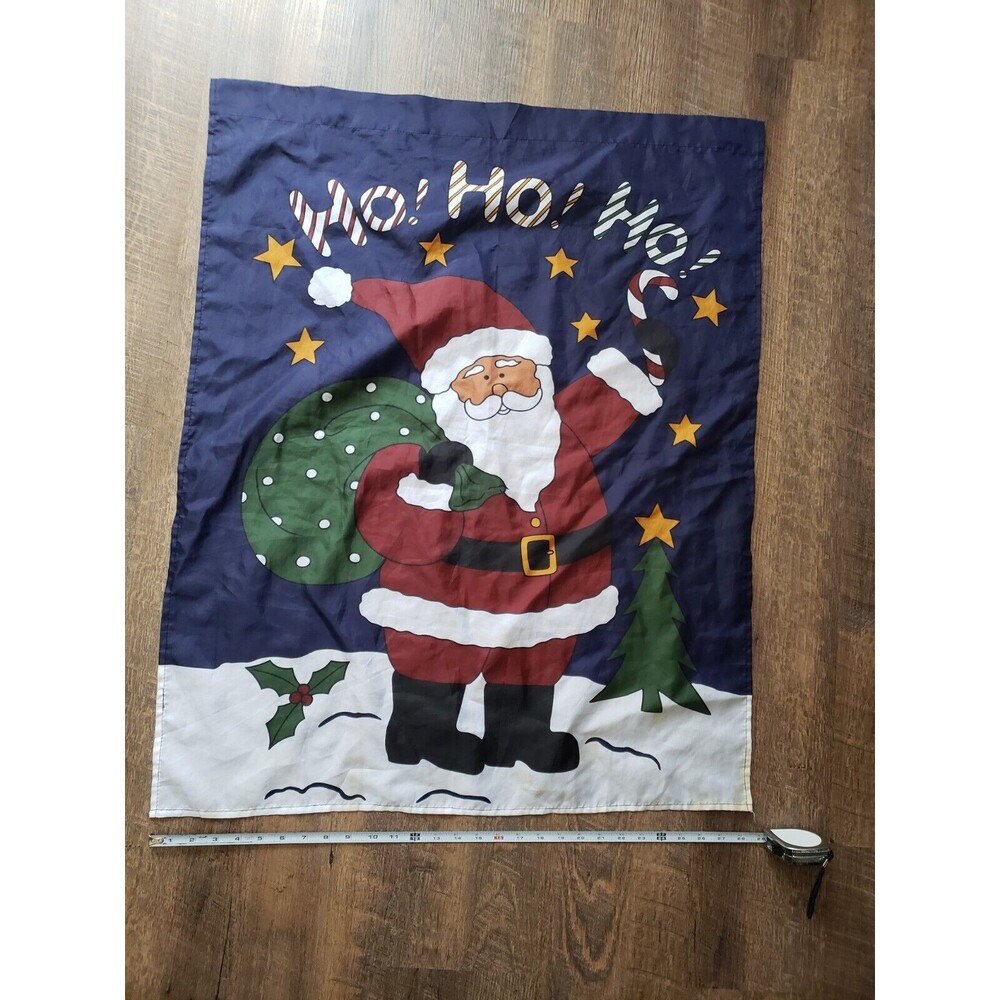 Large 36" X 28" Ho Ho Ho Christmas Outdoor Flag
